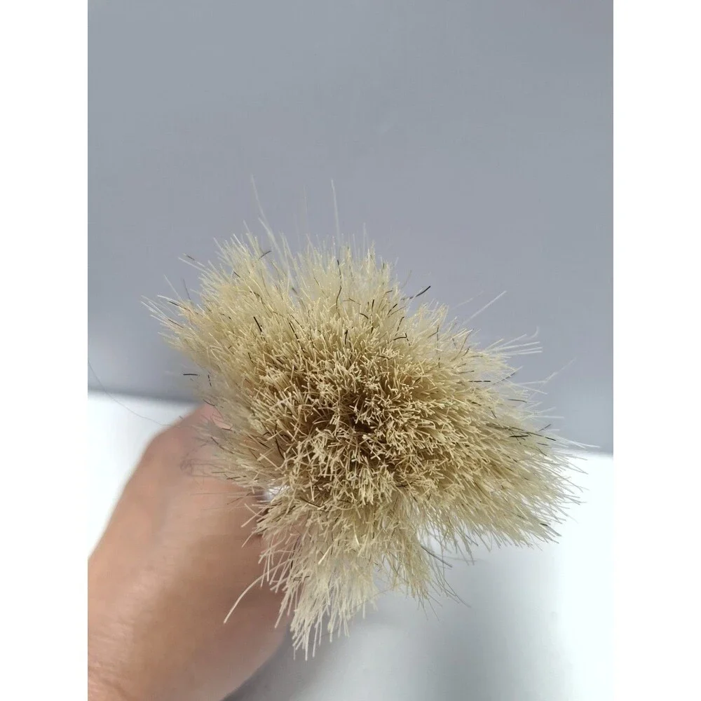Vintage William Marvy No 53 Horsehair Wood Barber Neck Duster Brush 7